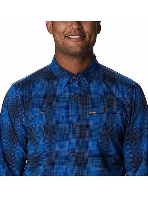 Buy Blue Newton Ridge Ii Plaid Long Sleeve For Men Online At Columbia