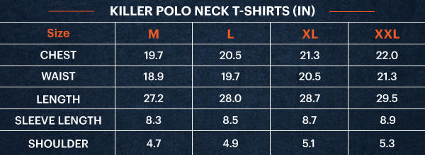 size chart in inches