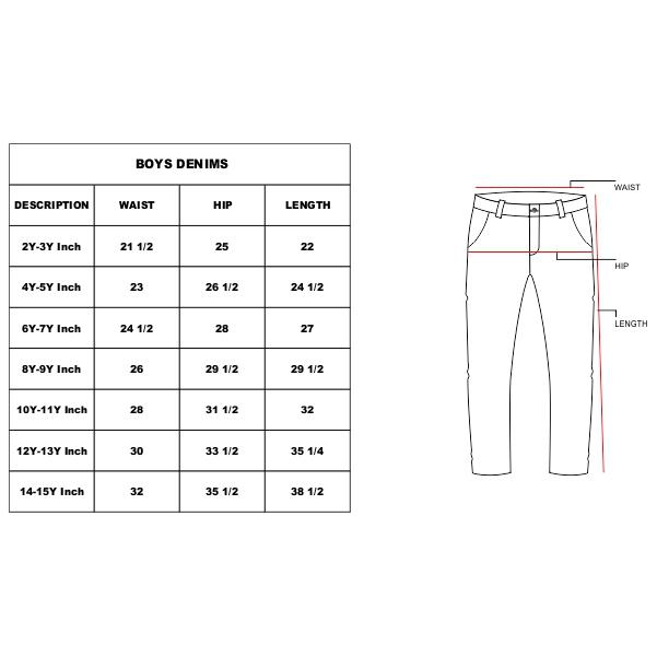 size chart in inches