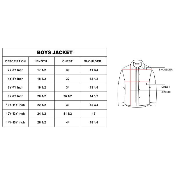 size chart in inches