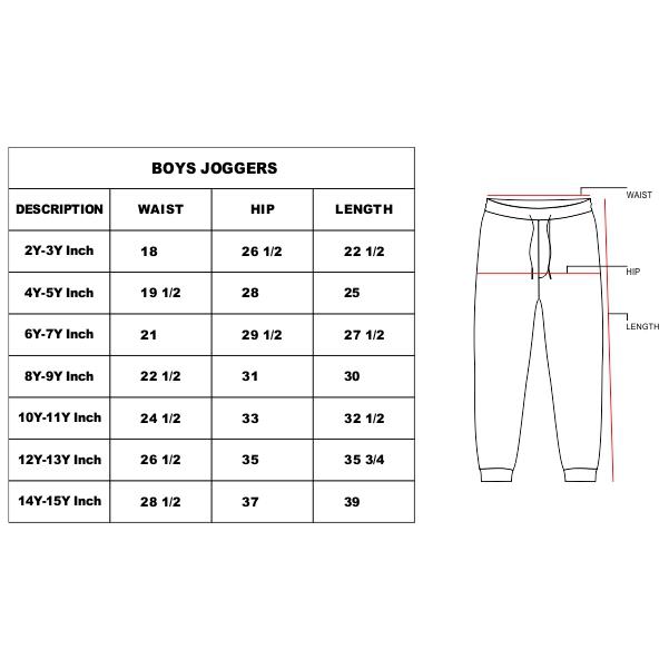 size chart in inches