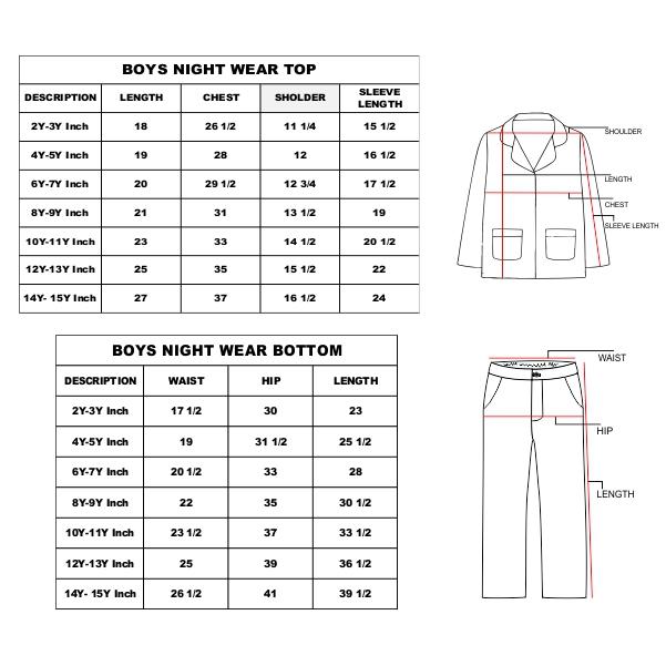 size chart in inches