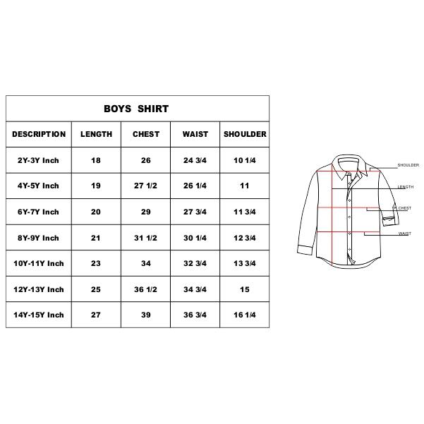 size chart in inches