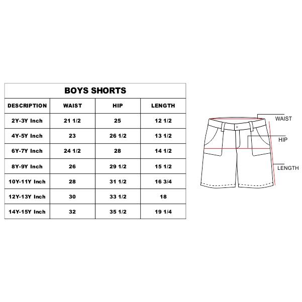 size chart in inches