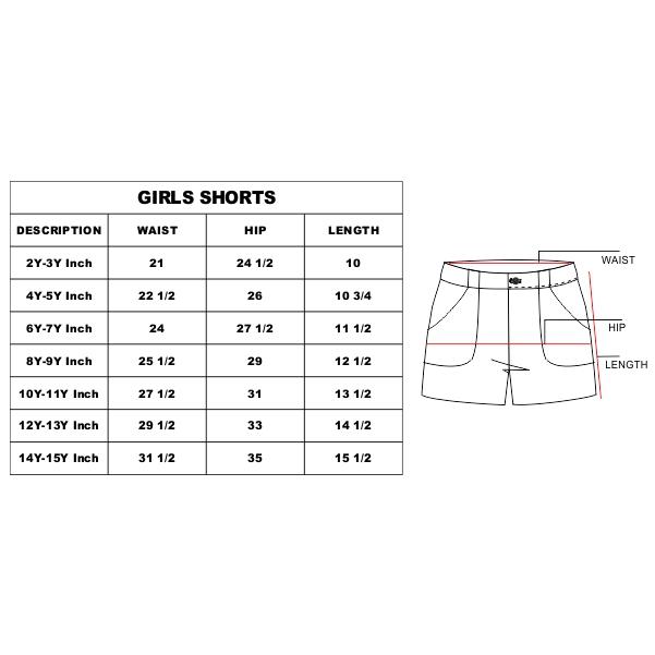 size chart in inches