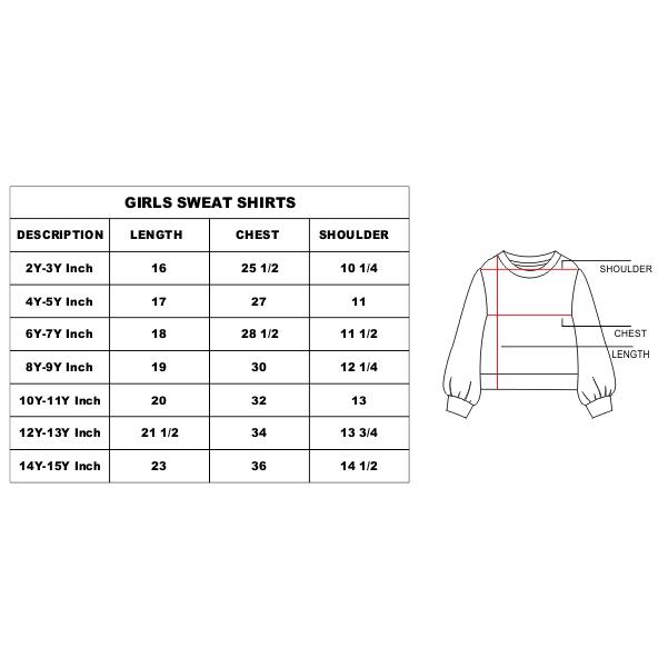 size chart in inches