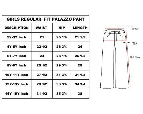 size chart in inches