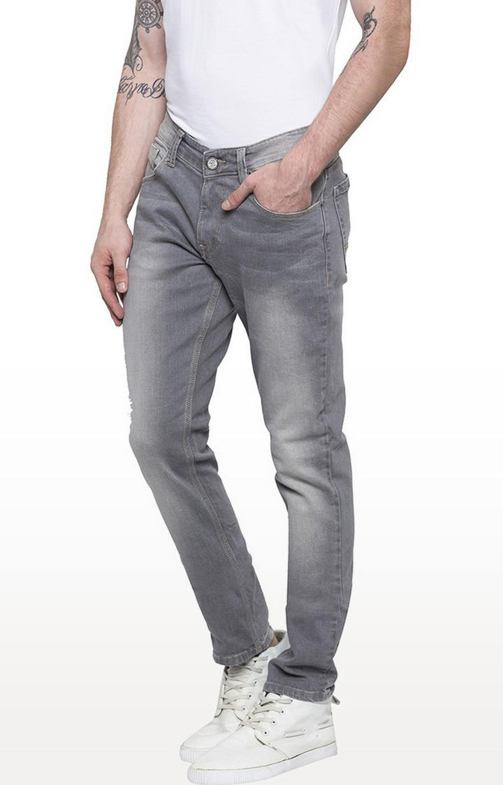 spykar grey skinny fit jeans