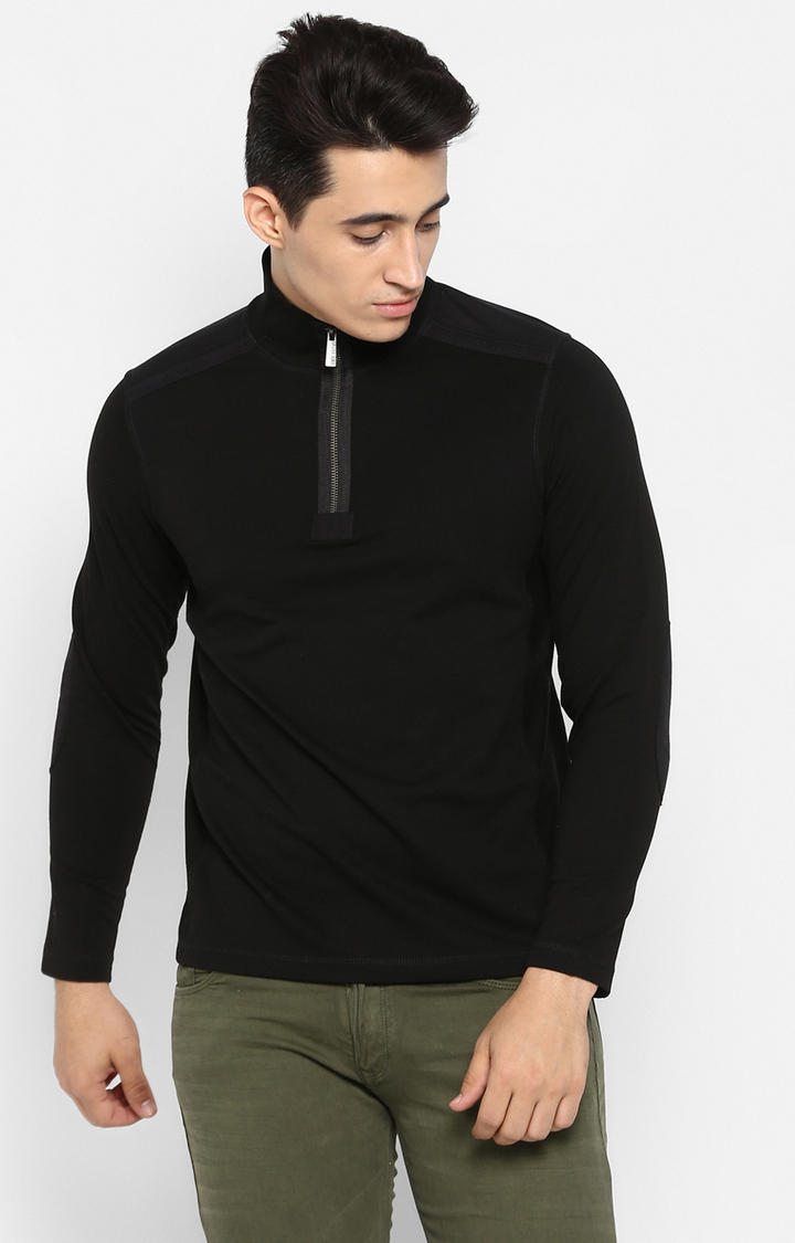 slim fit black sweatshirt