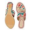 ROCIA Beige Women Casual Embroidered Kolhapuri Wedges