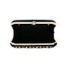 ROCIA Black Women Mirror Work Embroidered Clutch