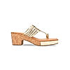 Rocia Gold Women Cut Heel Funky Kolhapuris