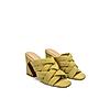 HEEL YOUR SOLE LIME GREEN WOMEN WOLLY BLOCK HEEL SANDALS