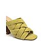 HEEL YOUR SOLE LIME GREEN WOMEN WOLLY BLOCK HEEL SANDALS