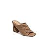 HEEL YOUR SOLE CAMEL WOMEN WOLLY BLOCK HEEL SANDALS