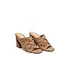 HEEL YOUR SOLE CAMEL WOMEN WOLLY BLOCK HEEL SANDALS