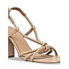 Rocia Beige Women Knotted High Block Heel Sandals