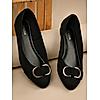 Rocia Black Women Suede Ballerinas