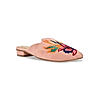 Rocia Pink Women Suede Embroidered Mules