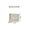 Rocia By Regal Silver Women Heavy Pearl Embellished Bag