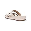 Rocia Beige Women Comfort Patent Flats