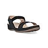 Rocia Black Women Laser Cut Comfort Sandals