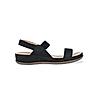 Rocia Black Women Laser Cut Comfort Sandals