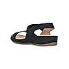 Rocia Black Women Laser Cut Comfort Sandals