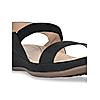 Rocia Black Women Laser Cut Comfort Sandals