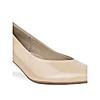 Rocia Women's Beige Kitten Heel Patent Pumps