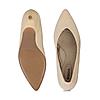 Rocia Women's Beige Kitten Heel Patent Pumps