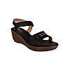 Rocia Black Women Wedge Heel Sandals