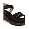 Rocia Black Women Wedge Heel Sandals