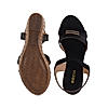 Rocia Black Women Wedge Heel Sandals