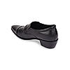 Regal Black Men Leather Cuban Heel Slip On