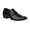 Regal Mens Black Textured Leather Formal shoes