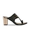 Rocia Black Women Block Heel Kolhapuris