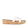Rocia White Women Textured Slip On Sandals