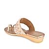 Rocia Rose Gold Women Hand Embroidered Flats