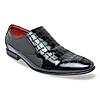 Regal Black Mens Crocodile Leather Slip Ons