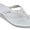 Rocia Silver Women Diamante Flats