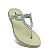 Sole Threads Womens Green Summer Bling Sandals