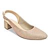 Rocia Rose Gold Women Shimmery Sling Back Block Heels