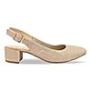 Rocia Rose Gold Women Shimmery Sling Back Block Heels