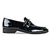 Imperio Black Men Patent Leather Slip Ons