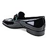 Imperio Black Men Patent Leather Slip Ons