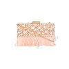 Rocia Peach Women Heavy Embellished Feather Bag