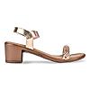 Rocia Rose Gold Women Diamante Strap Sandals