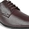 Regal Cherry Mens Textured Leather Lace Ups