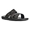 Regal Brown Mens Casual Textured Leather Sandals